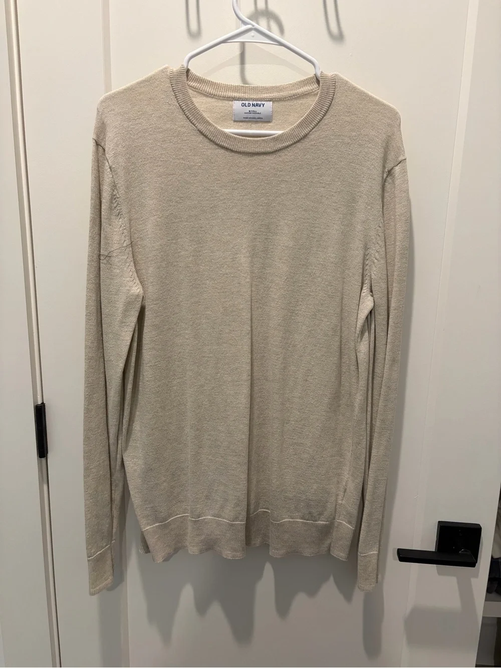 Old Navy Men's Crewneck Sweater in Light Beige